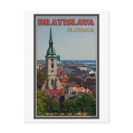Small Bratislava Cityscape Postinvitations Front View