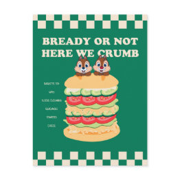 Small Bready Or Not Here We Crumb Postinvitations Front View