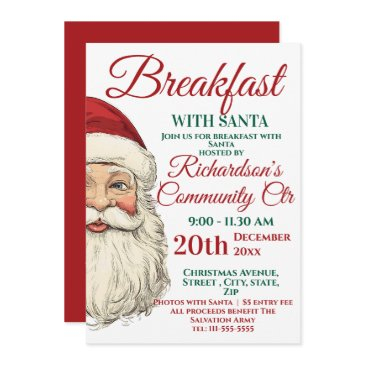 breakfast with santa festive invitation