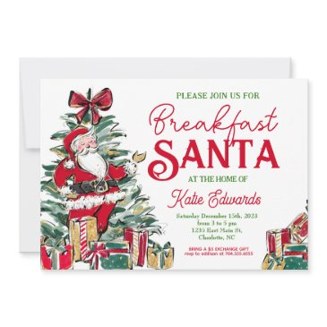 breakfast with santa invite, santa breakfast, invitation