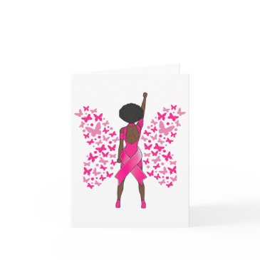 breast cancer awareness pink butterflies african a invitations