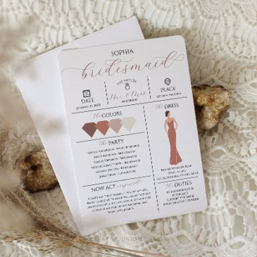 bridal party info invitations will you be my bridesmaid