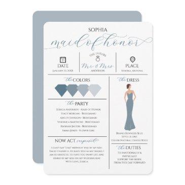 bridal party info invitations will you be my maid of hono