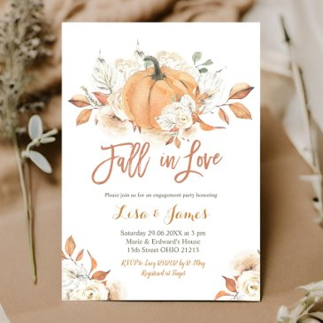 bridal shower fall in love engagement party invitation
