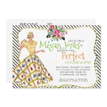 bridal shower invitation | retro housewife