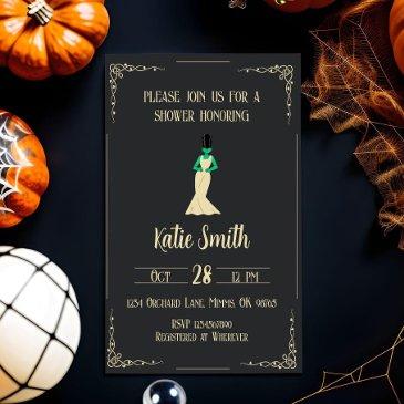 bride of frankenstein halloween bridal invitation