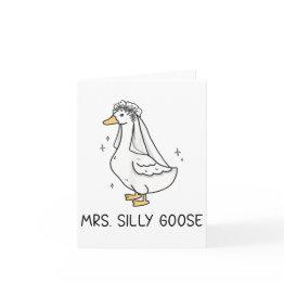 Small Bride To Be Wedding Silly Bride Goose Gettin Loose Invitations Front View
