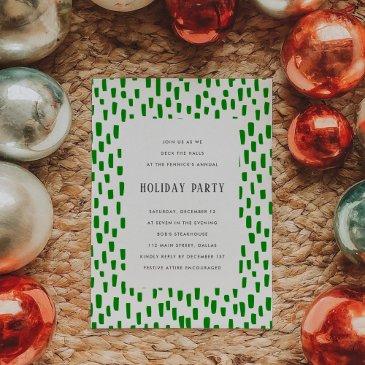 bright green dashing holiday party invitation