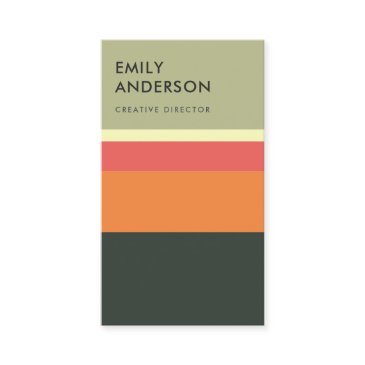 bright modern bold beige orange pink navy stripes business invitations