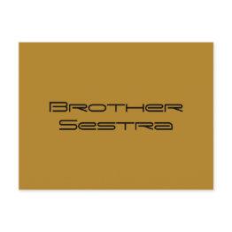 Small Brother Sestra Orphan Black,transgender Clone, Geo Postinvitations Front View