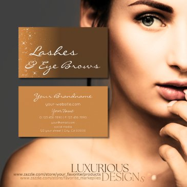 brown beige with glitter stars professional simple business invitations