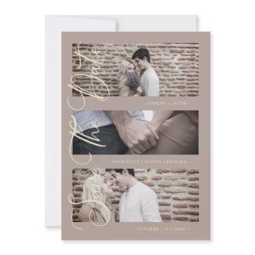 brown golden trendy modern 3 wedding photos