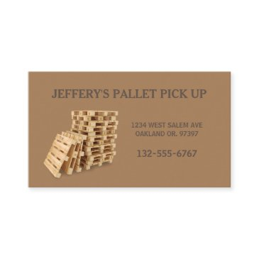 brown professional wood pallet crate business invitations