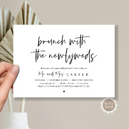 Small Brunch With The Newlyweds, Post Wedding Invitation Front View