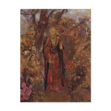 buddha walking among the flowers by odilon redon postinvitations