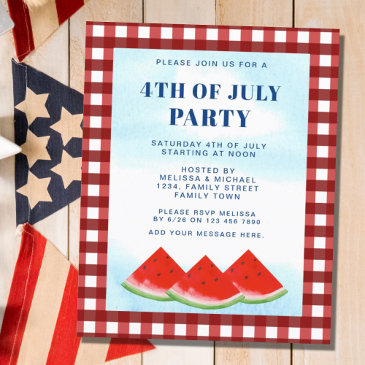 budget 4th of july party invitation