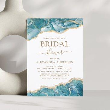 budget agate turquoise bridal shower teal gold
