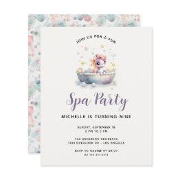 Small Budget Cute Pastel Pony Spa Day Kid Birthday Party Front View