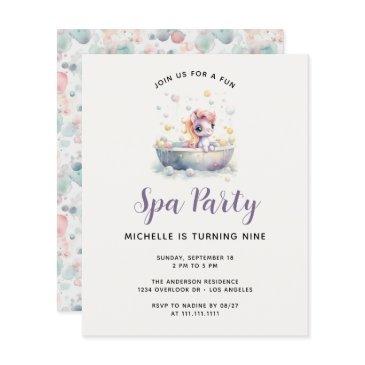 budget cute pastel pony spa day kid birthday party