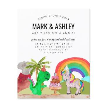 budget dinosaur unicorn cake candle joint birthday