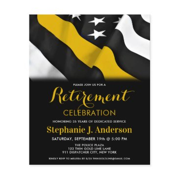 budget dispatcher thin gold line flag retirement