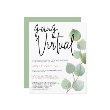 budget eucalyptus leaves script virtual wedding