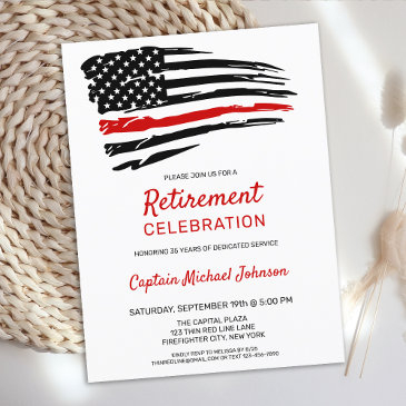 budget firefighter retirement party invitations