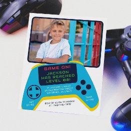 Small Budget Game On Video Game Photo Boy Birthday Party Front View