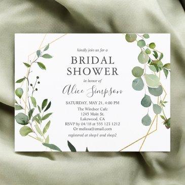 budget greenery garden bridal shower invitation postinvitations