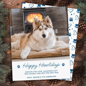 budget happy holidays personalized dog pet photo