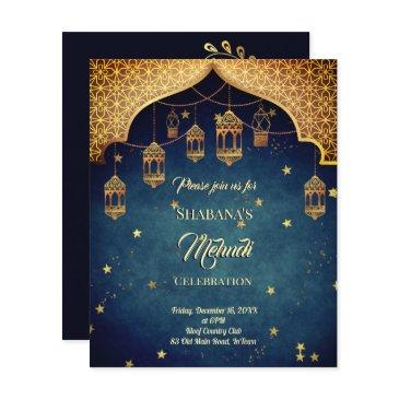 budget mehndi arabian moroccan design invite