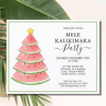 budget mele kalikimaka party invitation