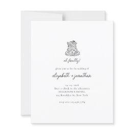 Small Budget Minimalist Oh Finally Script Wedding Front View