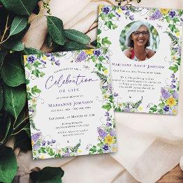 Small Budget Modern Floral Celebration Of Life Funeral Front View