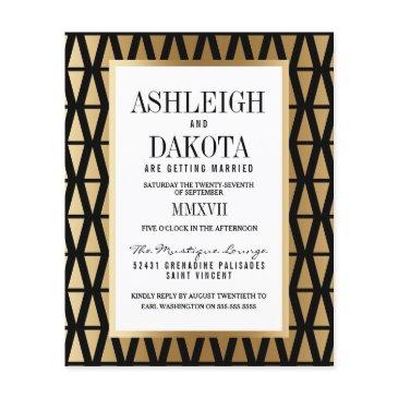 budget modern gold & black geometric wedding