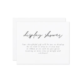 Small Budget Modern Script Display Bridal Shower Encl Front View