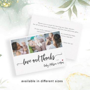 budget photo collage elegant baby shower thank you note invitations