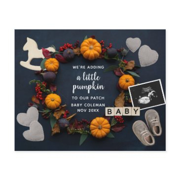 budget pumpkin new baby pregnancy announcement