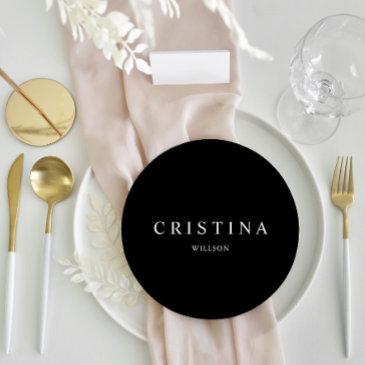 budget round minimalist wedding guest place invitations