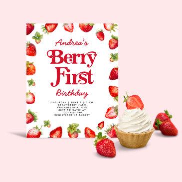 budget strawberry berry first birthday for girls