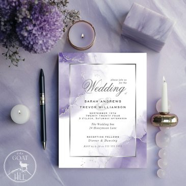 budget wedding amethyst purple silver abstract