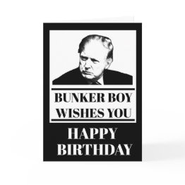 Small Bunker Boy Wishes You Happy Birthday Invitations Front View