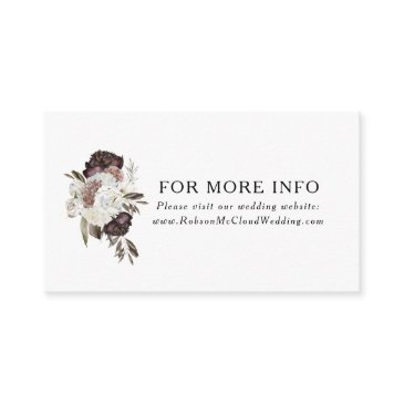 burgundy boho floral wedding website invitations