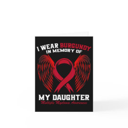 Small Burgundy In Memory Of Daughter Multiple Myeloma Aw Invitations Front View