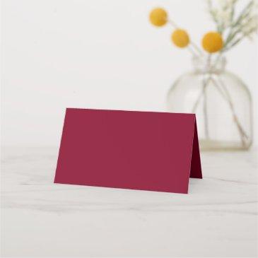 burgundy solid color place invitations