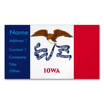 business invitations magnet with flag of iowa