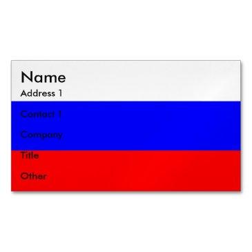business invitations magnet with flag of russia
