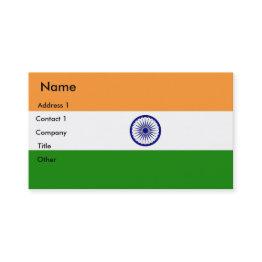 Small Business Invitations With Flag Of India Front View