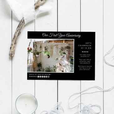business event | black modern minimalist photo invitation