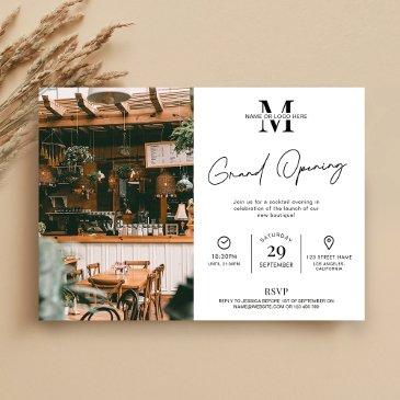 business grand opening minimalist modern photo invitation